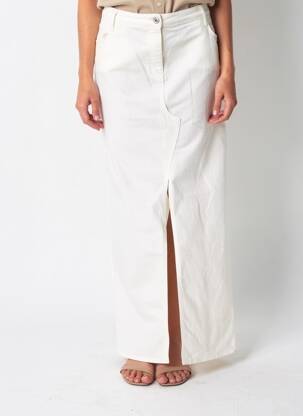 Jupe longue taille haute beige PLEASE femme