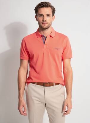 Polo coupe droite manches courtes rose HARPER&FLINT homme