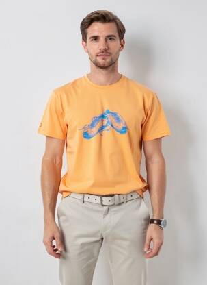 T-shirt coupe droite manches courtes orange SPORTS D'EPOQUE homme