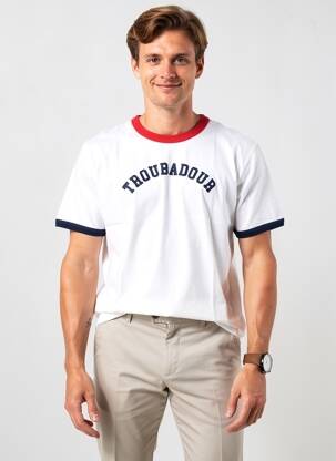 T-shirt coupe droite manches courtes blanc LE VIEUX GAULOIS homme