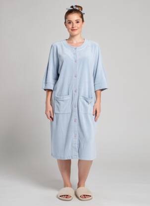 Peignoir stretch bleu CANAT femme
