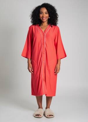 Peignoir stretch rouge CANAT femme