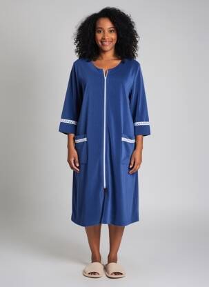 Peignoir stretch bleu CANAT femme