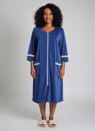 Peignoir poches bleu CANAT femme