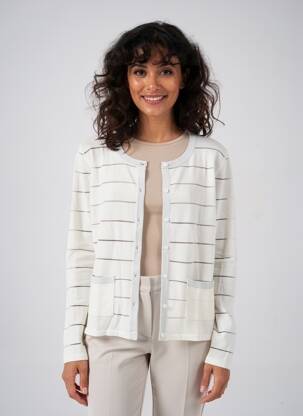 Gilet manches longues stretch blanc DIANE LAURY femme