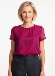 Top manches courtes manches courtes violet PLURIELLES femme