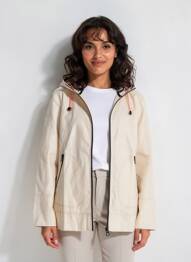 Coupe-vent poches a capuche beige REVER MILE femme