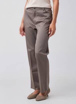 Pantalon droit stretch taille normale marron DIANE LAURY femme