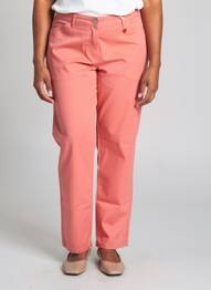 Pantalon droit stretch taille normale orange TONI femme