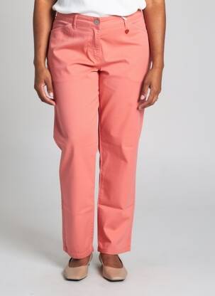 Pantalon droit stretch taille normale orange TONI femme