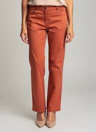 Pantalon droit stretch taille normale marron TONI femme