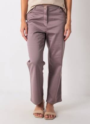 Pantalon droit stretch taille normale marron TONI femme