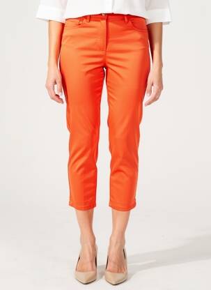 Pantalon 7/8 stretch taille normale orange TONI femme