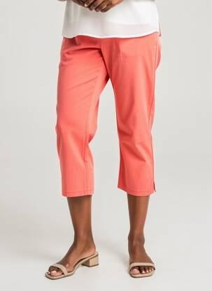 Pantacourt coupe droite taille normale orange GRIFFON femme