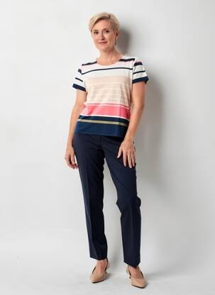 T-shirt stretch manches courtes bleu GEVANA femme