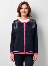Gilet manches longues stretch bleu TELMAIL femme