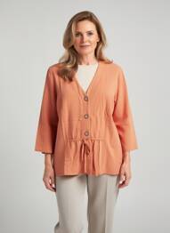 Veste casual coupe cintrée orange TELMAIL femme