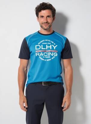 T-shirt coupe cintrée bleu DELAHAYE homme