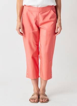 Pantacourt stretch taille normale orange STARK femme
