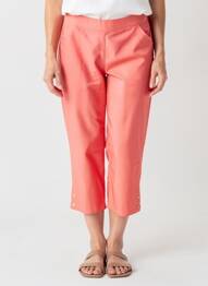 Pantacourt stretch taille normale orange STARK femme