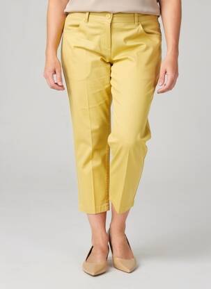 Pantacourt stretch taille normale jaune GRIFFON femme