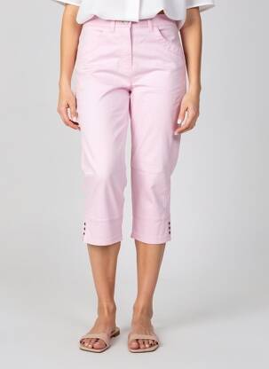 Pantacourt stretch taille normale rose TONI femme