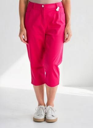 Corsaire stretch taille normale rouge TONI femme