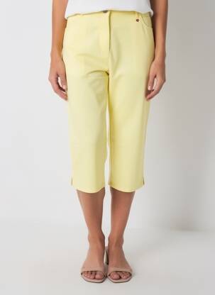 Corsaire stretch taille normale jaune TONI femme
