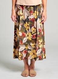 Jupe longue doublure marron GRIFFON femme