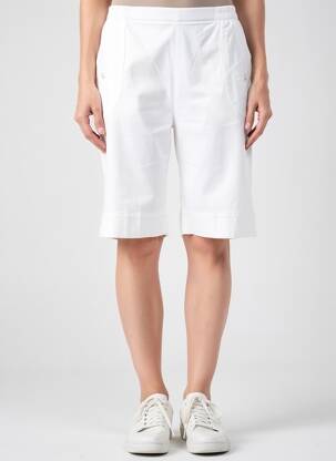 Bermuda taille élastique taille normale blanc PLURIELLES femme
