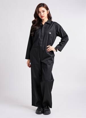 Combi-pantalon poches manches longues noir DIXIE femme