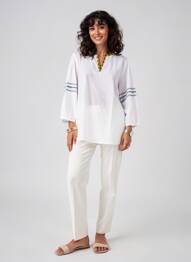 Blouse manches longues manches longues blanc WNT COLLECTION femme
