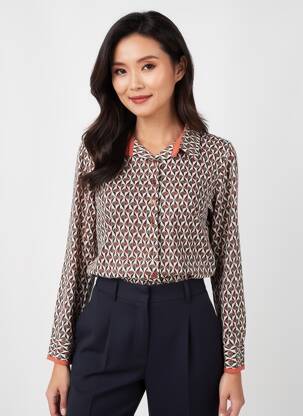 Polo manches longues manches longues rouge GEVANA femme