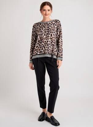 Pull coupe droite manches longues beige BETTY BARCLAY femme