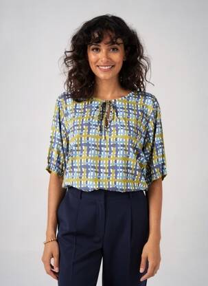 Top manches courtes manches courtes bleu WNT COLLECTION femme