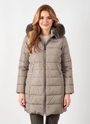 Doudoune poches a capuche gris VIRGINIA BLU' femme