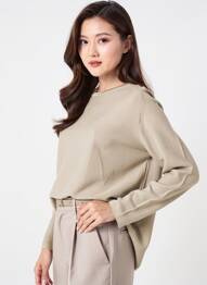 Pull col rond manches longues beige CAMEL ACTIVE femme
