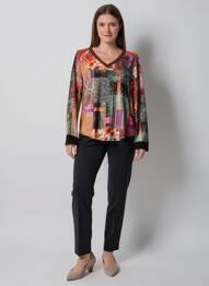 T-shirt manches longues manches longues noir TINTA femme