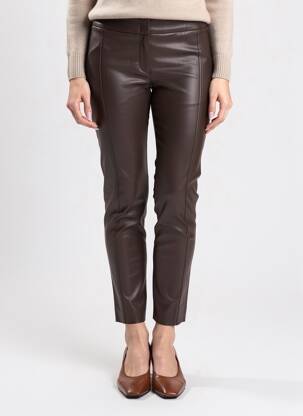 Pantalon slim stretch taille normale marron ZERRES femme