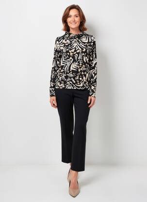 T-shirt manches longues manches longues noir FRANK WALDER femme