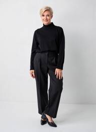 Pull stretch manches longues noir FRANK WALDER femme