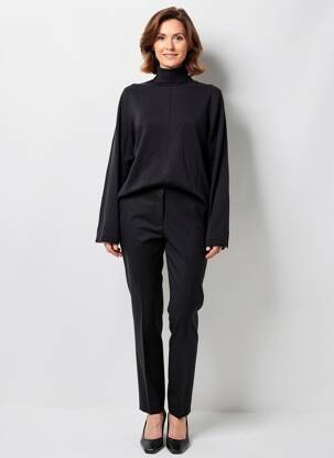 Pull col roulé stretch manches longues noir GERRY WEBER femme