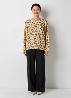 Pull stretch manches longues beige ESCORPION femme