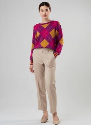 Pull stretch manches longues violet ESCORPION femme