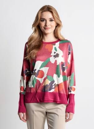 Pull stretch manches longues rouge ESCORPION femme