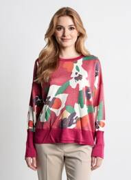Pull stretch manches longues rouge ESCORPION femme