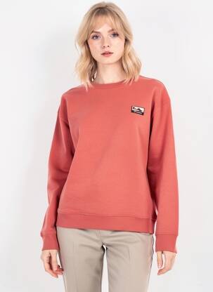Sweat-shirt broderie manches longues orange BERMUDES femme