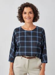 T-shirt coupe droite manches 3/4 bleu GERRY WEBER femme