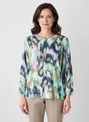 Pull coupe droite manches longues vert GERRY WEBER femme