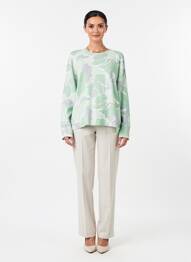 Pull col rond manches longues vert ESCORPION femme